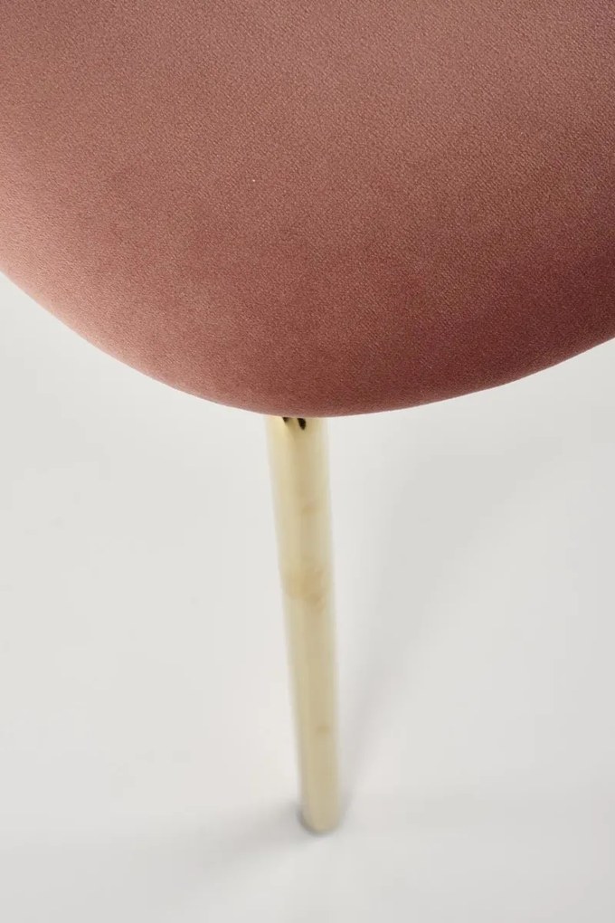 JEDÁLENSKÁ STOLIČKA SENNA RUŽOVÁ + ZLATÉ NOHY