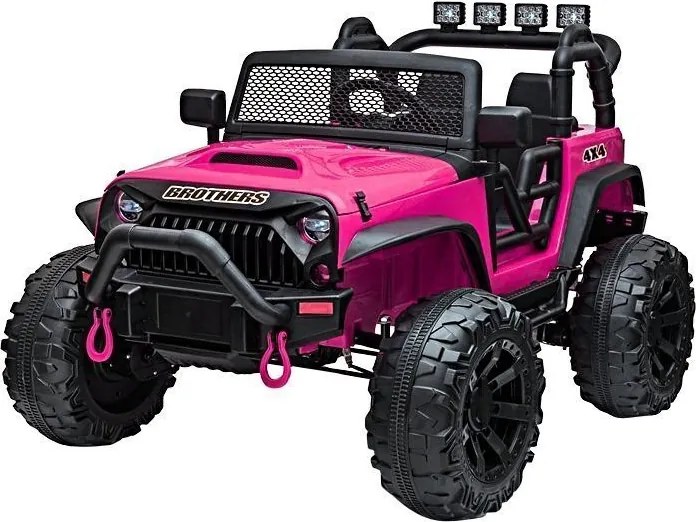 LEAN CARS Jeep JC666 Ružové maľované auto na batérie