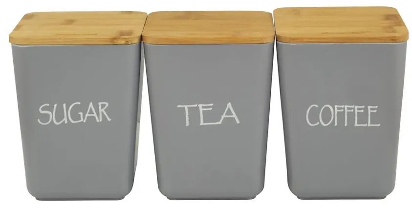 Súprava kuchynských nádob 3 ks sivá