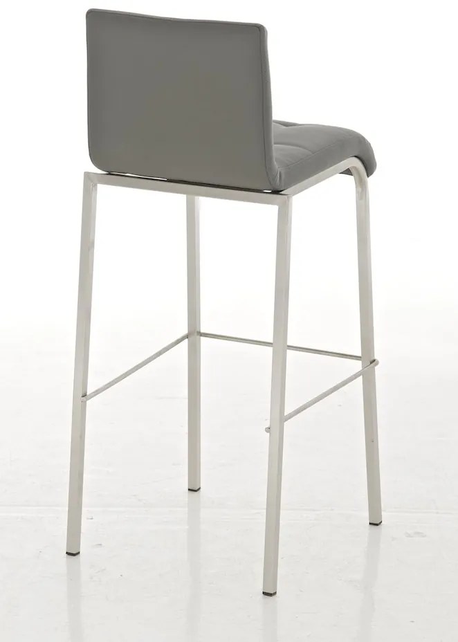 Barová stolička Buckingham - koža, drevené nohy tmavá antik - Hnedá