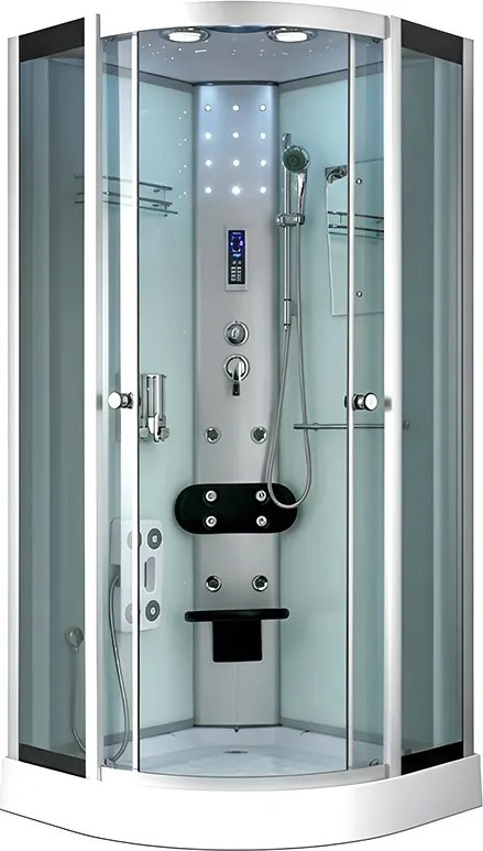 BPS-koupelny Hydromasážny box WSH7118W biely, 100x100 bez sauny