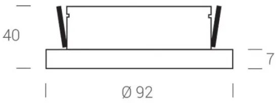 LED2 - LED Bodové zápustné svietidlo STATIC LED/7W/230V IP44