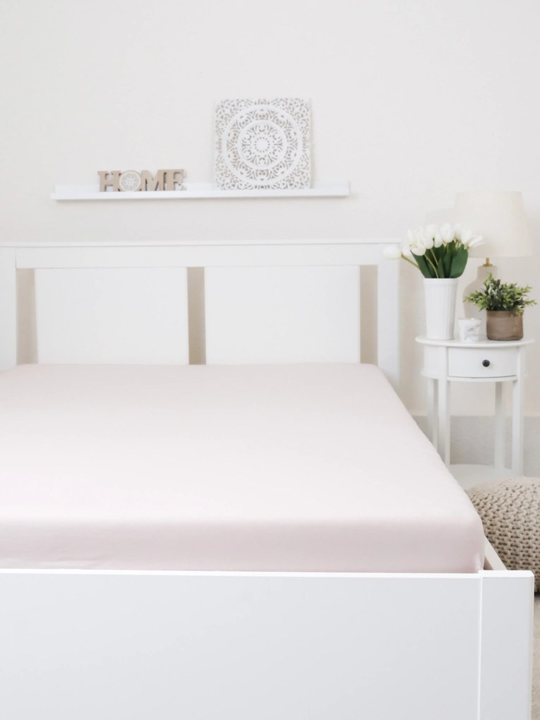 Jersey plachta do postieľky Classic 70 x 140 cm – staroružová