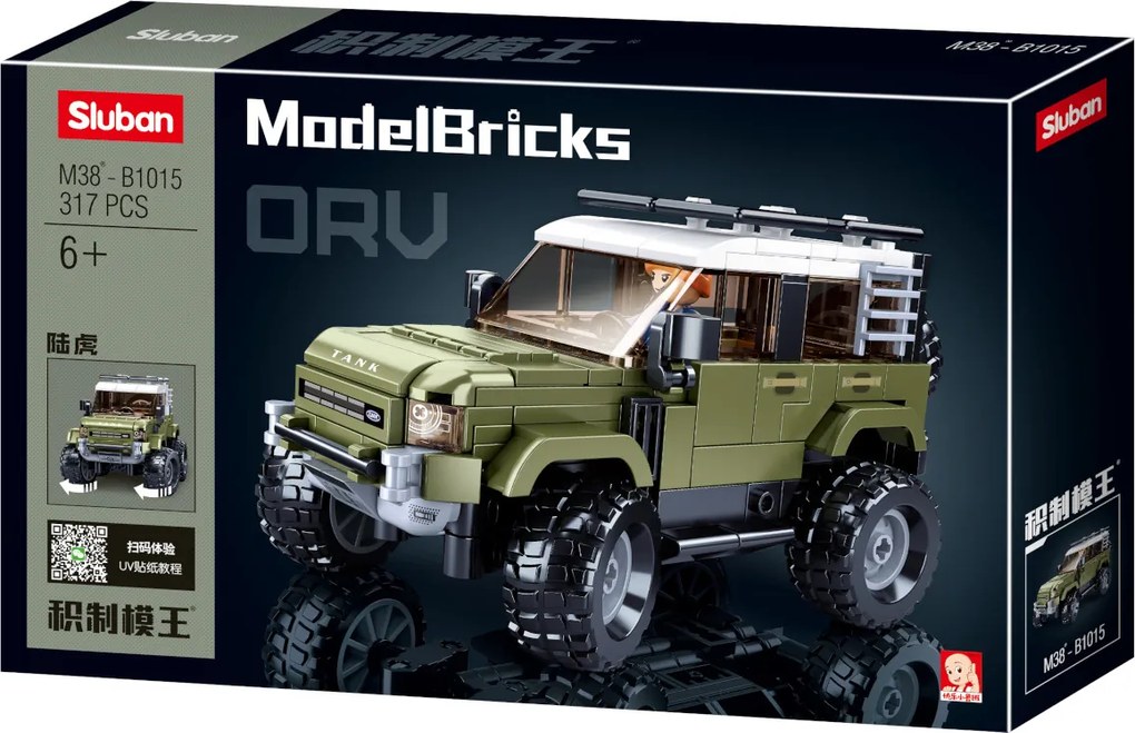 Sluban Model Bricks M38-B1015 Anglické SUV Attacker