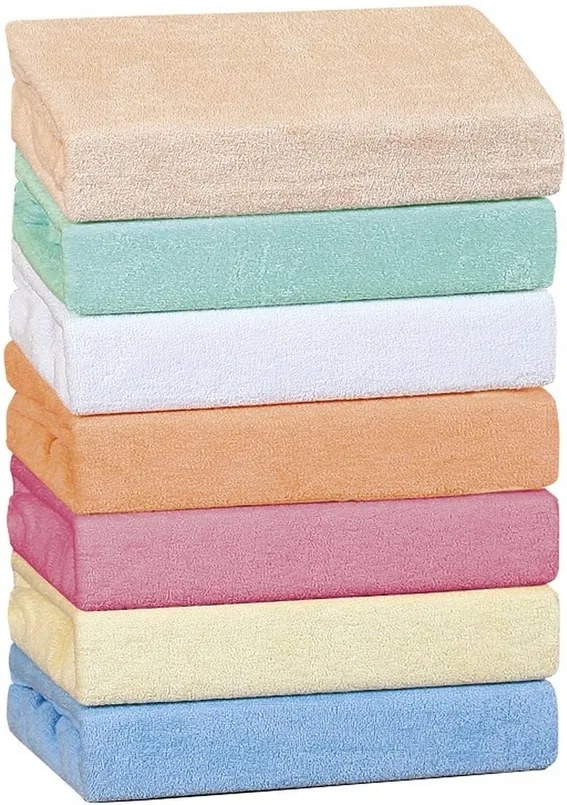 Bellatex Detské froté prestieradlo, žltá, 70 x 140 cm