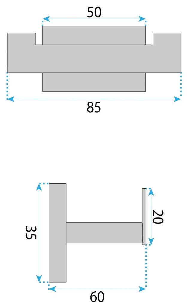 Rea Oste, 2-háčik na uterák, chrómová, REA-88026