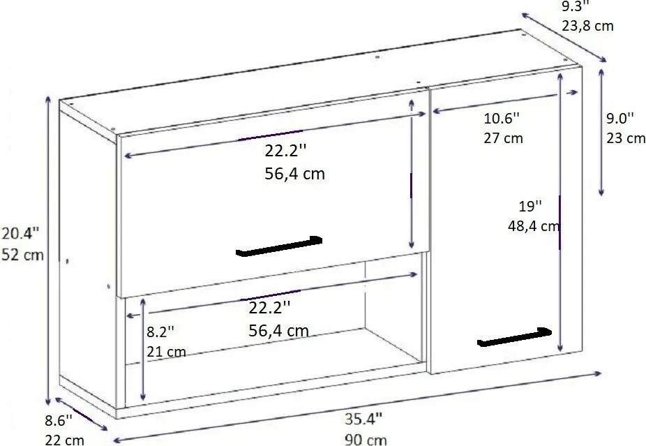 Nástenná skrinka Akasya White