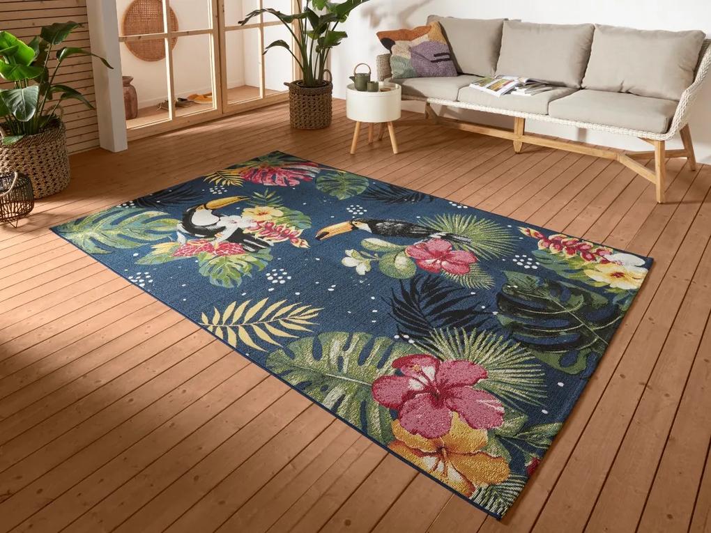 Hanse Home Collection koberce Kusový koberec Flair 105609 Tropical Dream Blue Multicolored – na von aj na doma - 200x285 cm