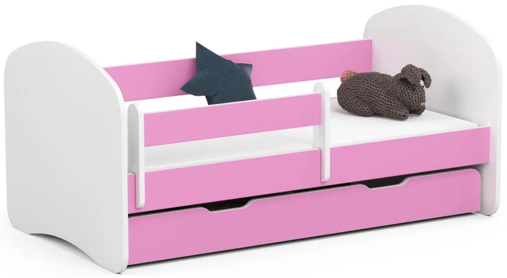 Detská posteľ SMILE 140x70 cm ružová