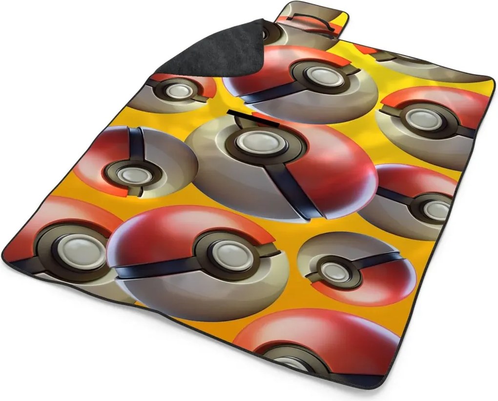 Sablio Plážová deka Pokemon ball Pattern: 200x140 cm