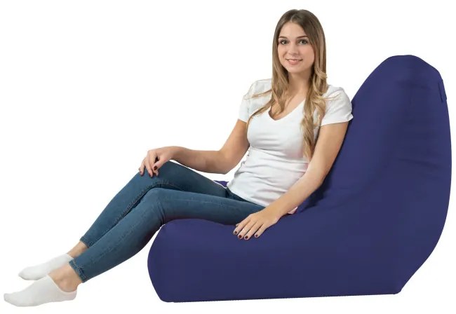 Kreslo Bali ekokoža tmavomodré