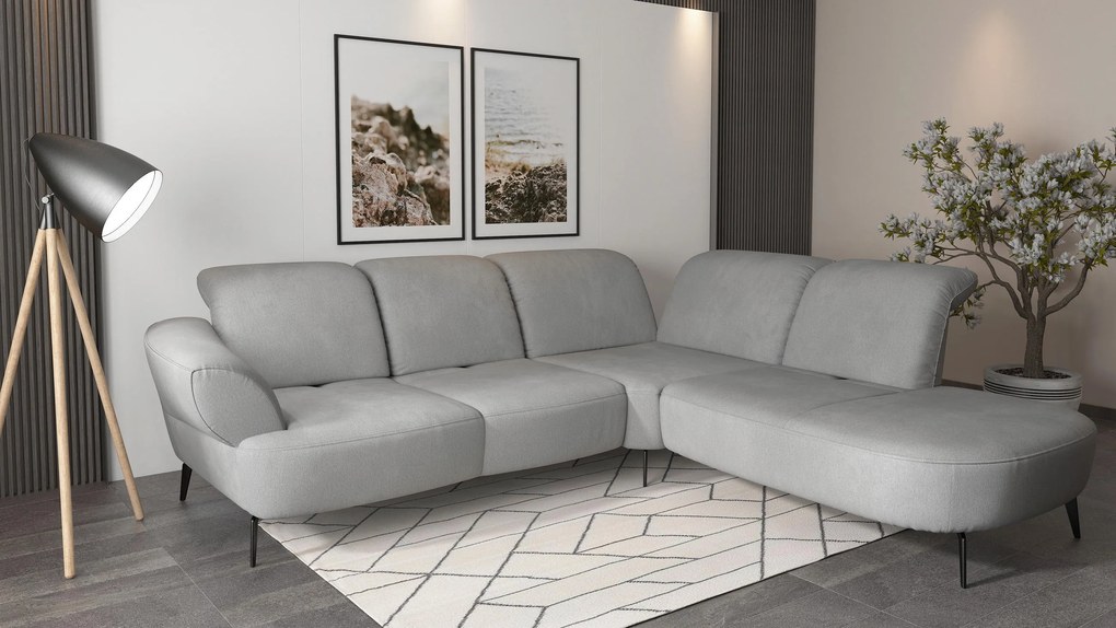 XXXLutz ROHOVÁ SEDAČKA, textil, sivá Sit & More - Sedačky - 000144013277