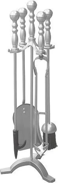 Sada kutáč Homefire FT53S, ku krbu, 4 dielna, poniklovaná, 53 cm,