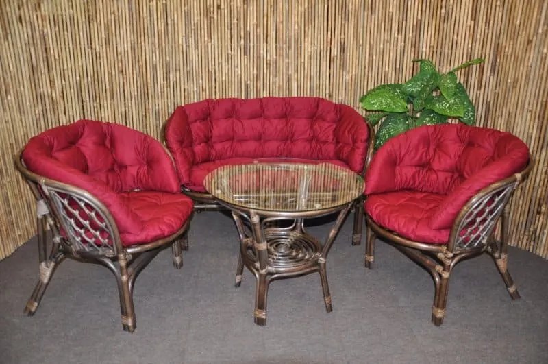 Ratanová sedacia súprava Bahama veľká hnedá - 3 farby