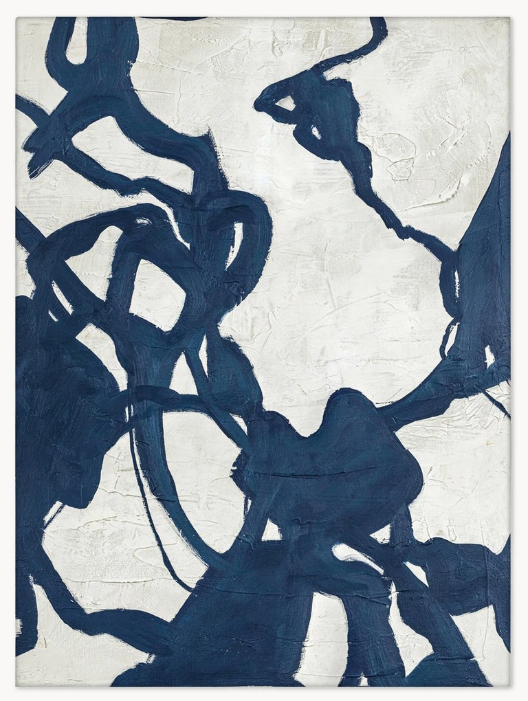 Ručne maľovaný obraz na plátne's dreveným rámom Blueplay