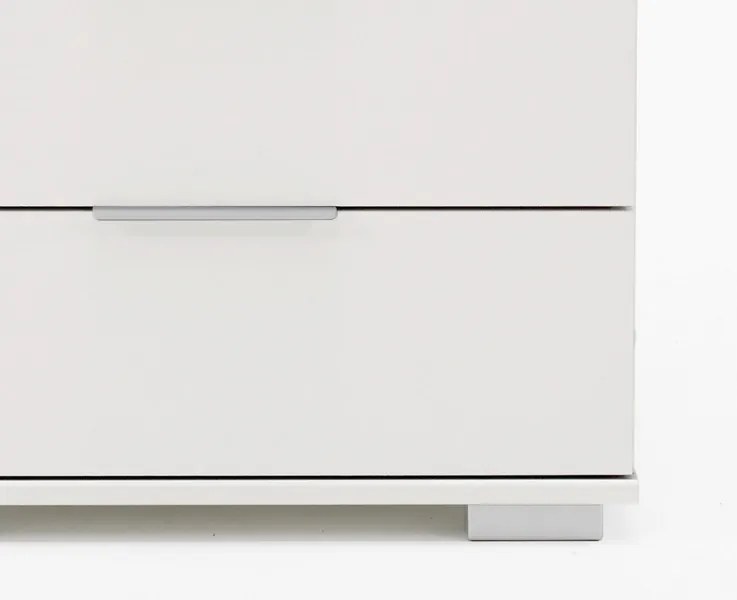 Nočný stolík Easy Plus, 2 zásuvky, alpská biela