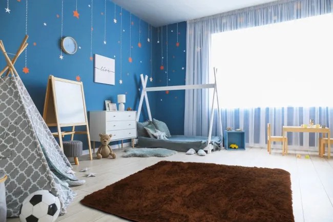 Protišmykový koberec SHAGGY tmavohnedý