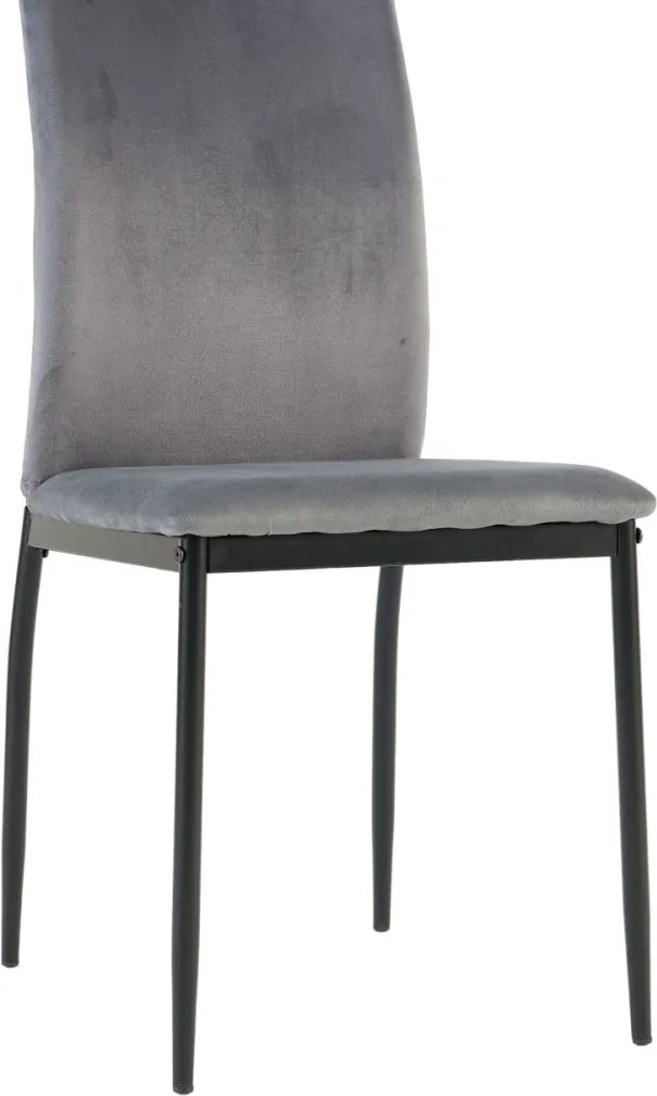 Jedálenská stolička Mette, stredne šedá látka