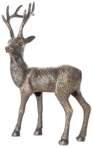 Vianočná dekorácia sob FIG 165 A oceľová / zlatá