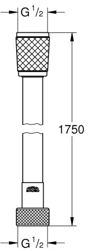 GROHE 287422432 - Sprchová hadica VITALIOFLEX TREND 1750 mm čierna