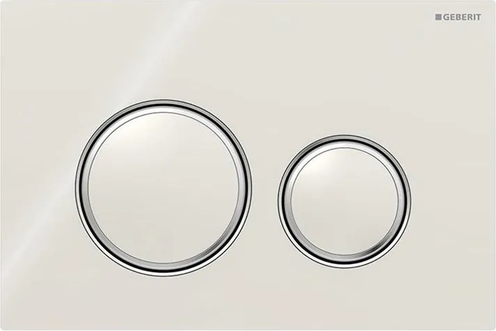 Geberit 115.884.JL.1-Splachovacie tlačidlo Sigma50 24,6x16,4 cm piesková sivá / lesklý chróm