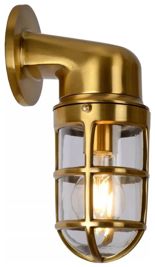 Lucide 11892/01/02 - Vonkajšia nástenná lampa DUDLEY 1xE27/40W/230V IP44 zlatá LC3845