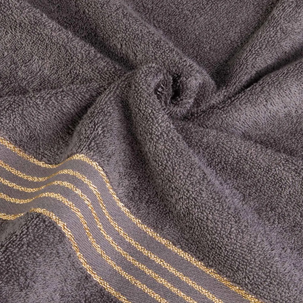 BAVLNENÝ UTERÁK TIWANO 70X140 CM GRAFITOVÁ