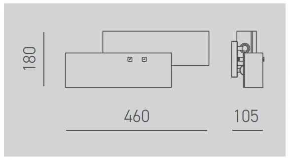 Gea Luce LARA A P arg - Nástenné svietidlo LARA 2xE14/42W/230V strieborná