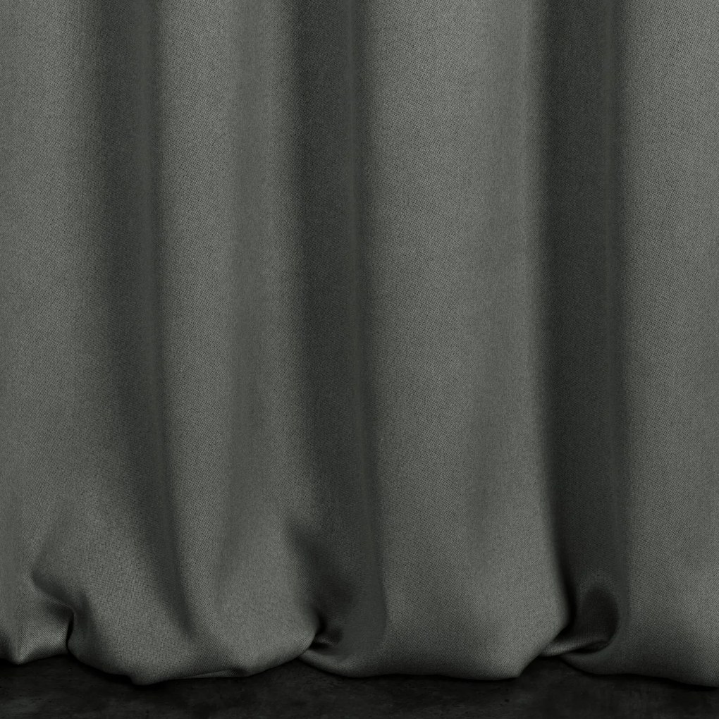 ZATEMŇOVACÍ ZÁVES NA KRÚŽKOCH CARLO 130X300 CM TMAVOSIVÁ
