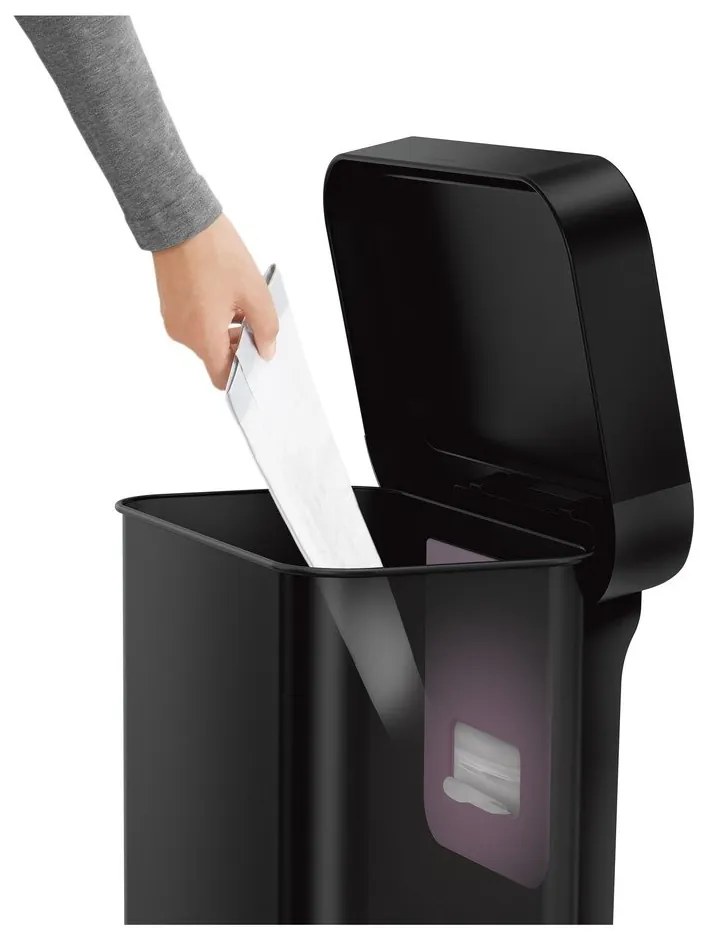 Pedálový oceľový odpadkový kôš 45 l – simplehuman
