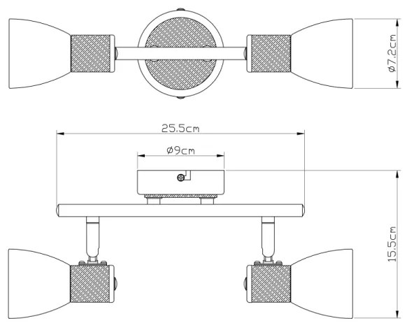 Globo 54352-2 - Bodové svietidlo GYLFI 2xE14/40W/230V