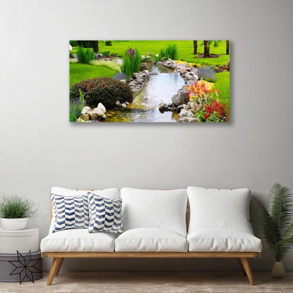 Obraz Canvas Záhrada jazero príroda 120x60 cm