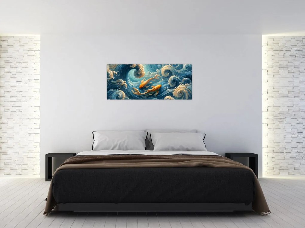 Obraz - Zlaté rybky (120x50 cm)
