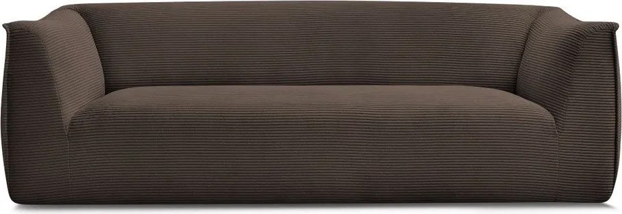 Hnedá menčestrová pohovka 242 cm Giorgia – Bobochic Paris