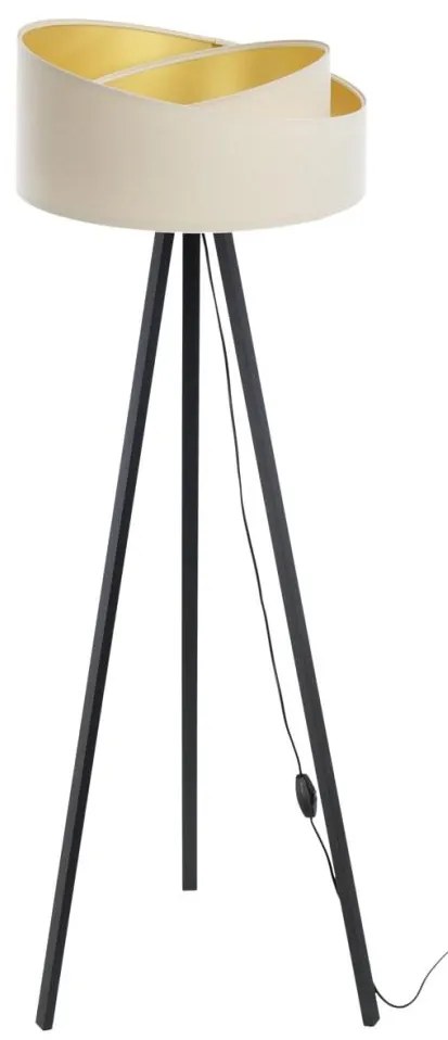 Stojacia lampa GALAXY 1xE27/60W/230V krémová/wenge