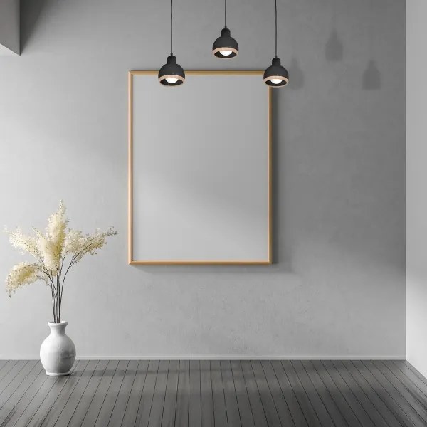 Luster na lanku OVAL 3xE27/60W/230V čierna