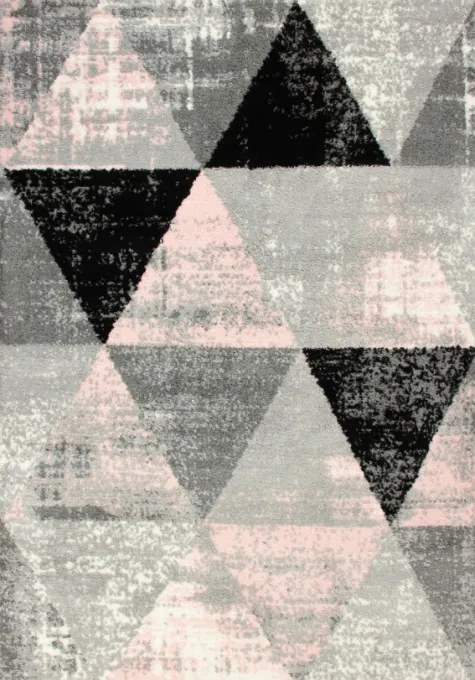 Koberec SLIM 8022 svetloružový / svetlosivý