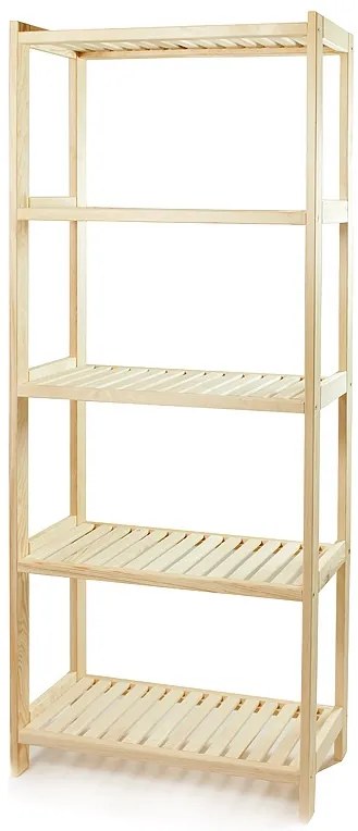 Regál drevený borovicový PN 5 - 173x80x33 cm