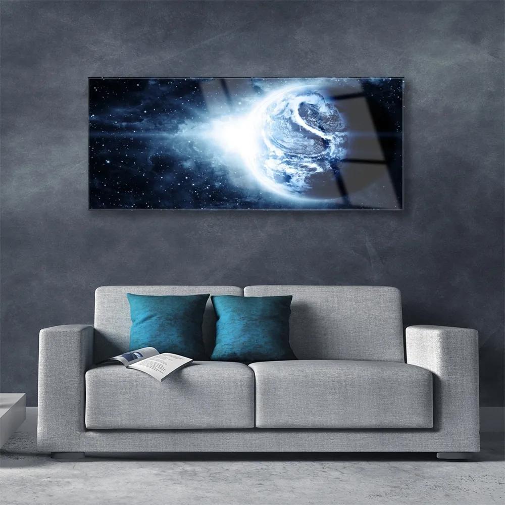 Obraz plexi Krajina vesmír planéta 125x50 cm