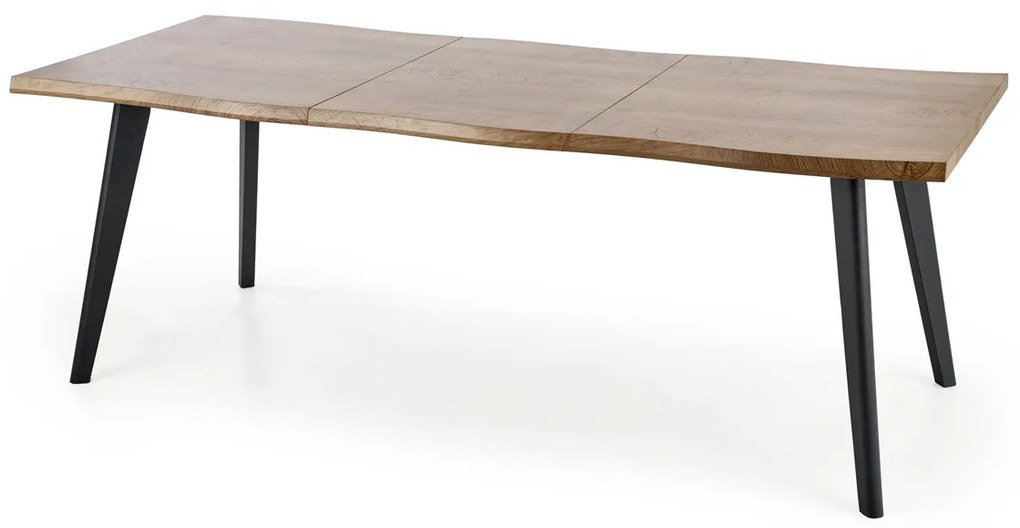 Rozkladací jedálenský stôl Dickson 120/180 - prírodná / čierna