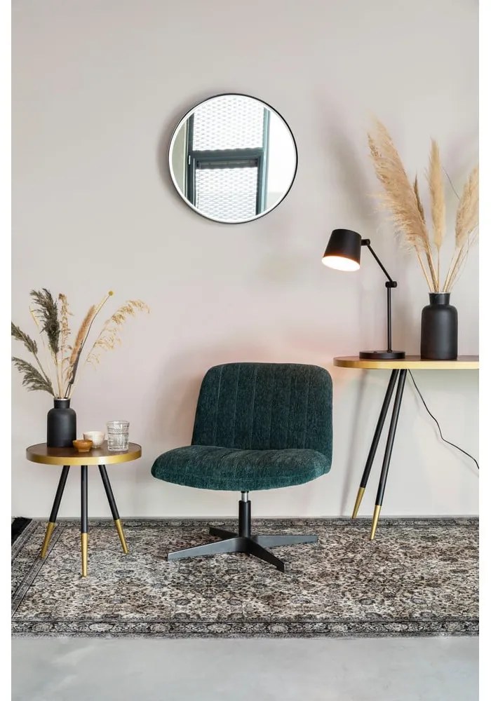 Čierna stolová lampa s kovovým tienidlom (výška 60 cm) Hajo – White Label