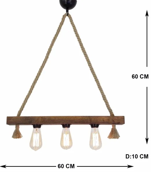 Luster na lanku KUTUK 3xE27/40W/230V