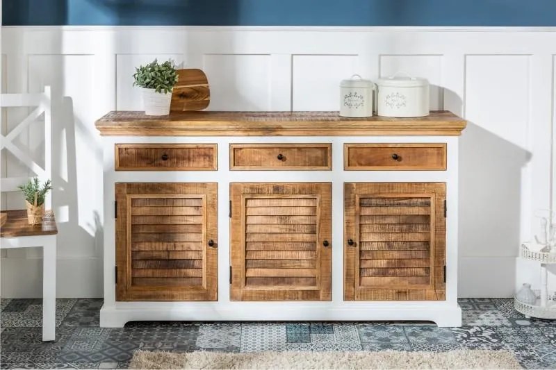Invicta Interior - Elegantný príborník LONG ISLAND 160 cm mango drevo