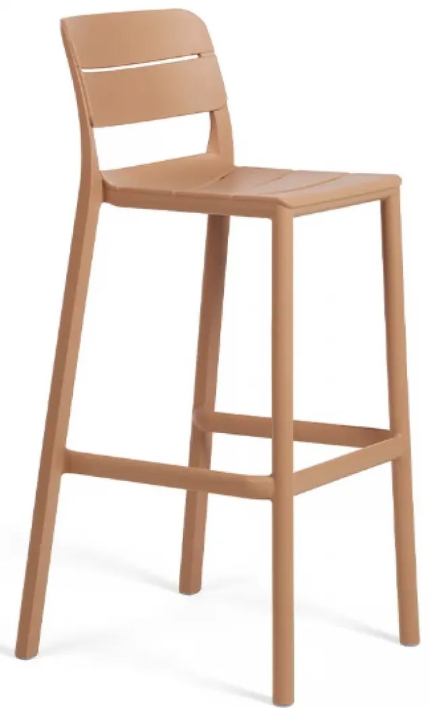 CASSIA STOOL záhradná barová stolička cappuccino