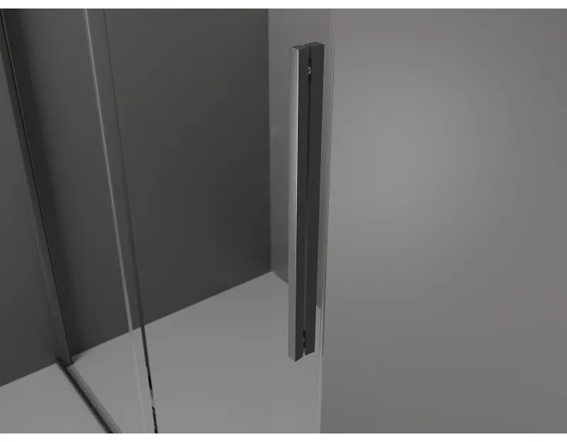 Mexen Velar L, sprchový kút s posuvnými dverami 110 x 120 cm, 8mm šedé sklo, grafit brúsený, 871-110-120-43-66