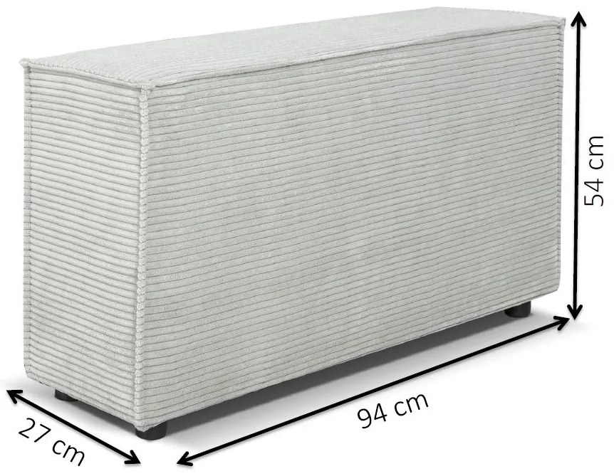 Pohovka trojsedačka Cuboid 2 (béžová). Akcia -24%. Vlastná spoľahlivá doprava až k Vám domov. 1071633