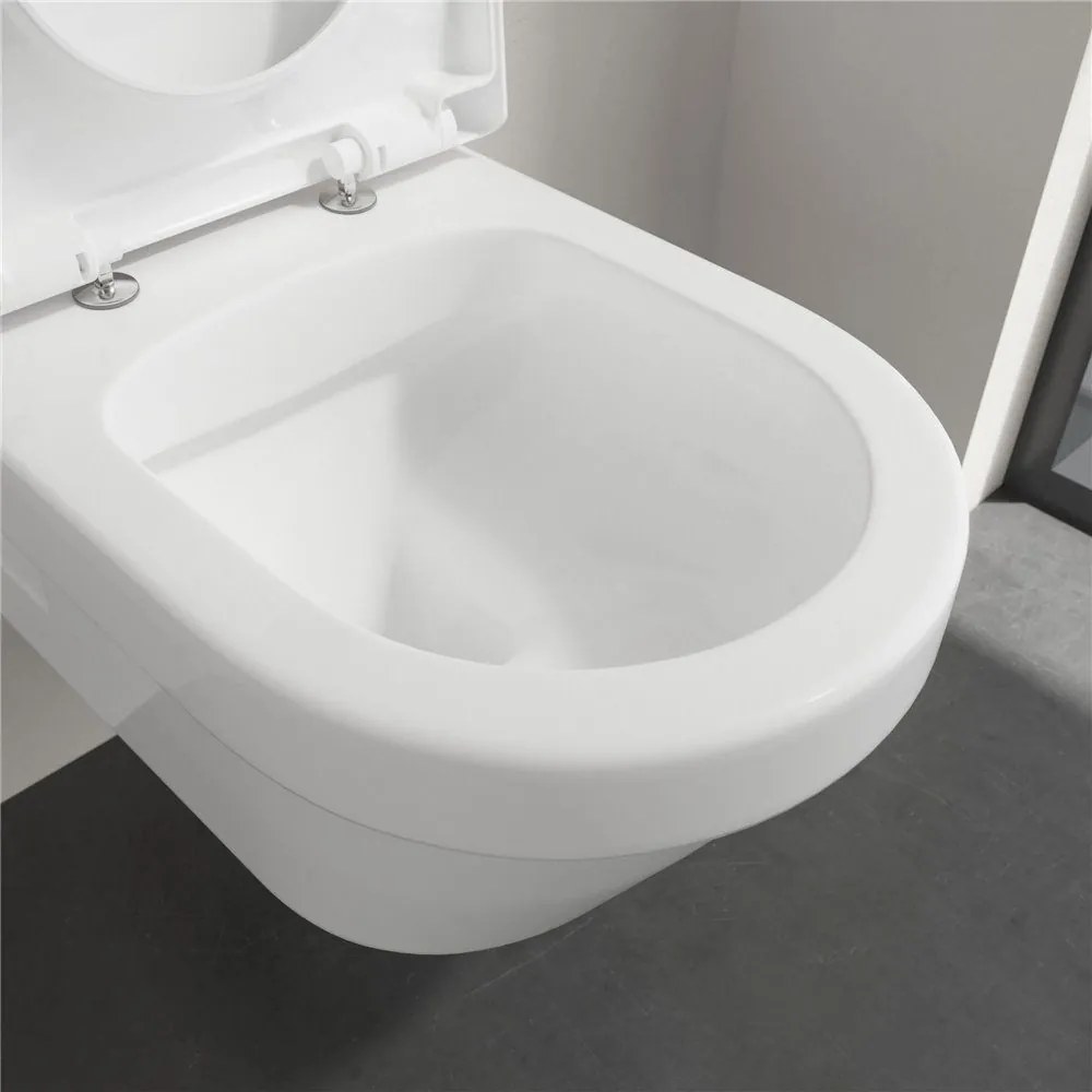 VILLEROY &amp; BOCH Architectura Combi-Pack, závesné WC s DirectFlush + WC sedátko s poklopom, s QuickRelease a Softclosing, biela alpská, 5684HR01