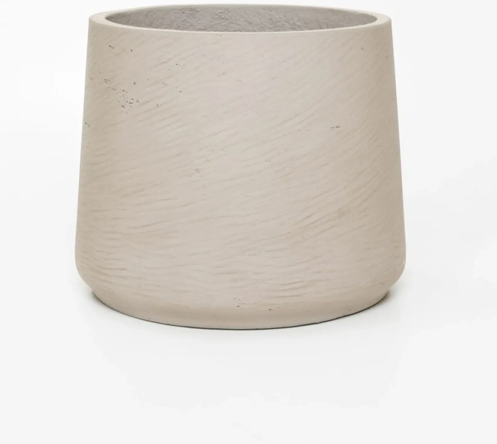 Kvetináč TROPICO, sklolaminát, výška 29 cm, béžová