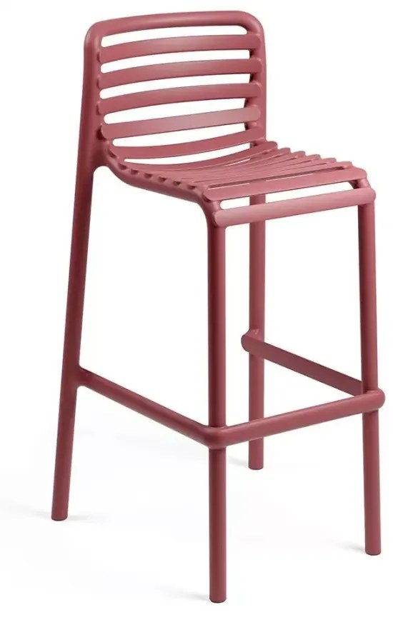 DOGA STOOL záhradná barová stolička bez podrúčok marsala