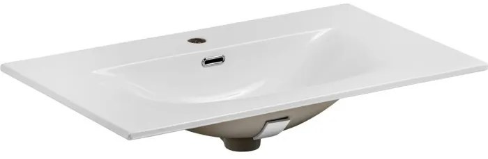 Závěsná skříňka Talia Casella se zápustným umyvadlem 80 cm černý mat/dub casella